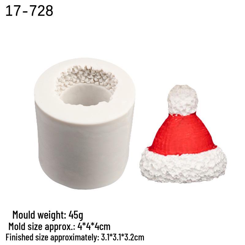 3D Christmas Hat Shape Silicone Mold for Fondant, Epoxy, Clay, DIY Candles