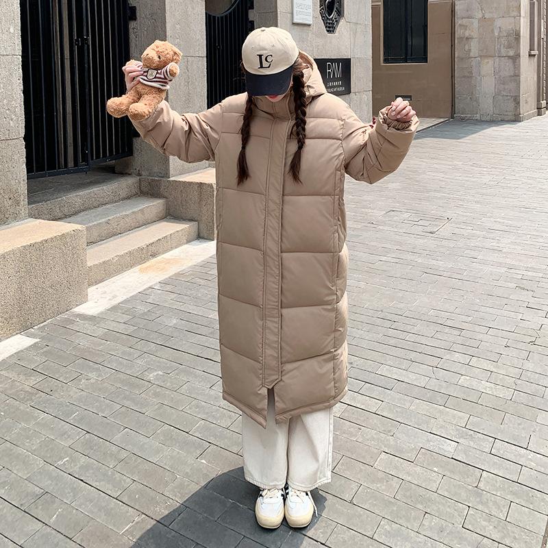 Medium and Long Winter New Korean Version Loose and Thickened Knee Chinese Opera Cotton Jacket