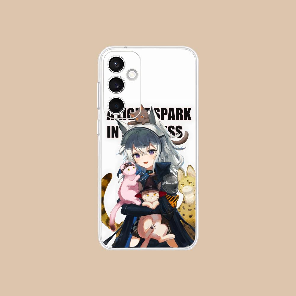 Arknights Grani Clear Mobile Phone Case for Samsung Galaxy S25 S24 S23 S22 S21Plus FE Ultra Colorful Cover