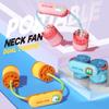 Cartoon Foldable Portable Fan Turbine Neckband Fan  For Jogging Summer Outdoor Activity