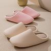 Japanese silent slippers four seasons floor home indoor non-slip simple breathable warm cotton slippers couple autumn and winter