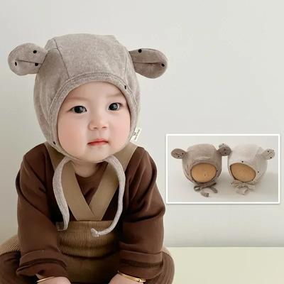 Cute Newborn Photography Props Hat for Boy Girl Cute Cartoon Bear Ear Beanie for Toddler Soft Cotton Infant Photography Props