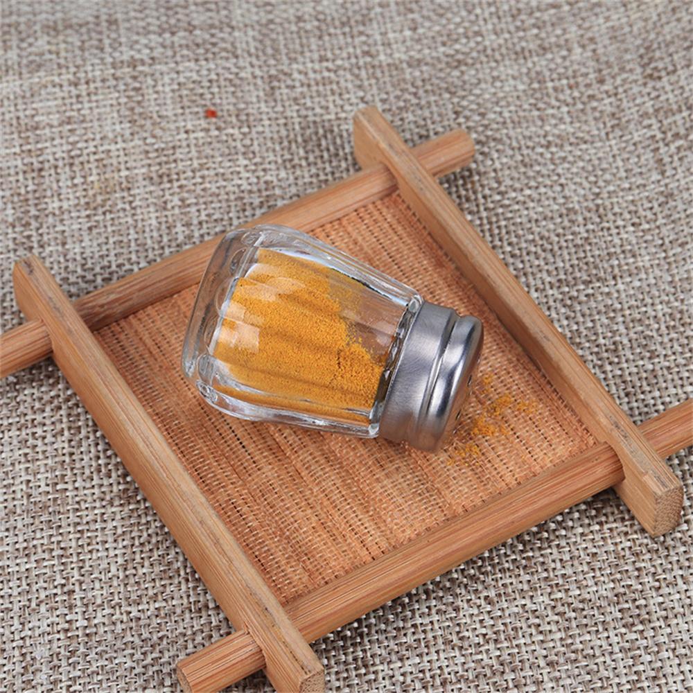 Mini Seasoning Shaker Bottles Glass Spices Condiment Jars Kitchen Salt and Pepper Shaker Spices Boxes for Kitchen Gadget Tool