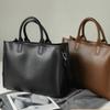 New Women's Commuter Fashion Retro Korean Temperament Solid Color Soft Skin High Capacity Trend Versatile Shoulder Bag