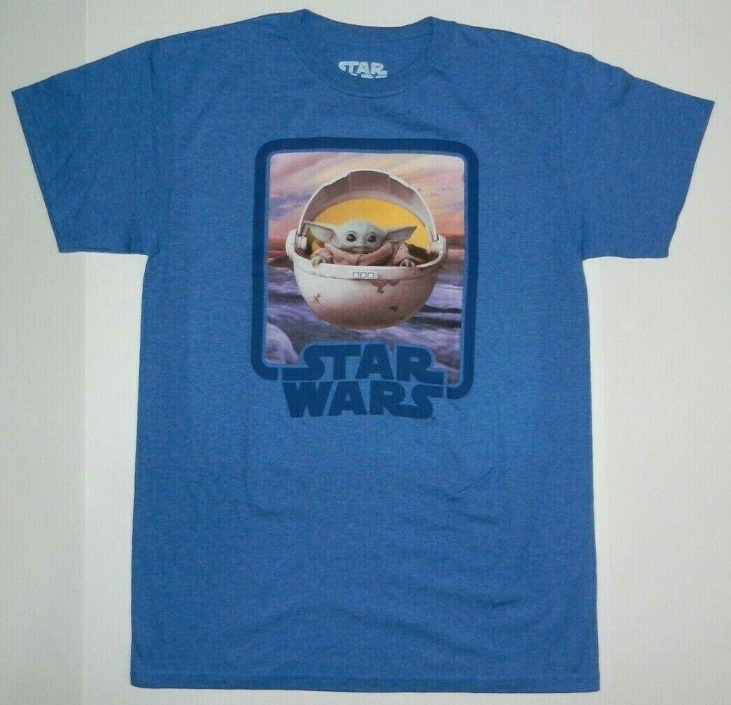 Star Wars The Mandalorian The Child Short Sleeve Blue T-shirt New M