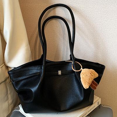 Borsa a Sotto Braccio Retrò Francese, Borsa a Mano e a Spalla alla Moda e di Alta Qualità, Borsa da Pendolare con Motivo a Litchi