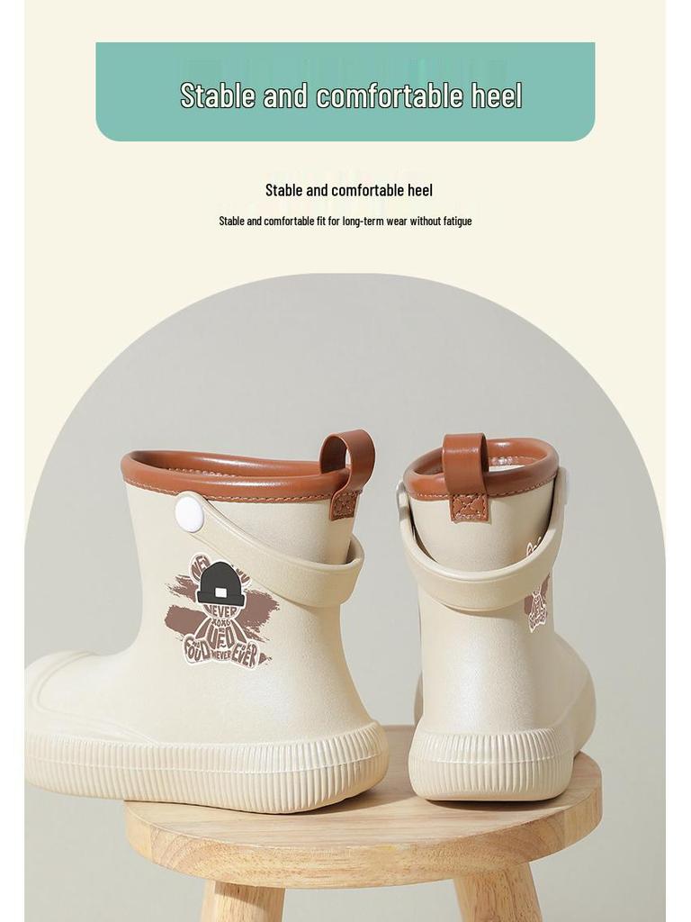 Dětské vodotěsné gumové holínky - Protiskluzové, vysoké provedení do školy