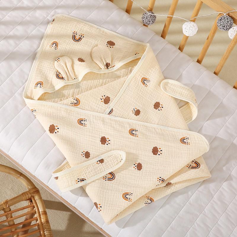 Newborn Cotton Swaddle Blanket 4-Layer Gauze Wrap Baby 0-12 Months Fall Use