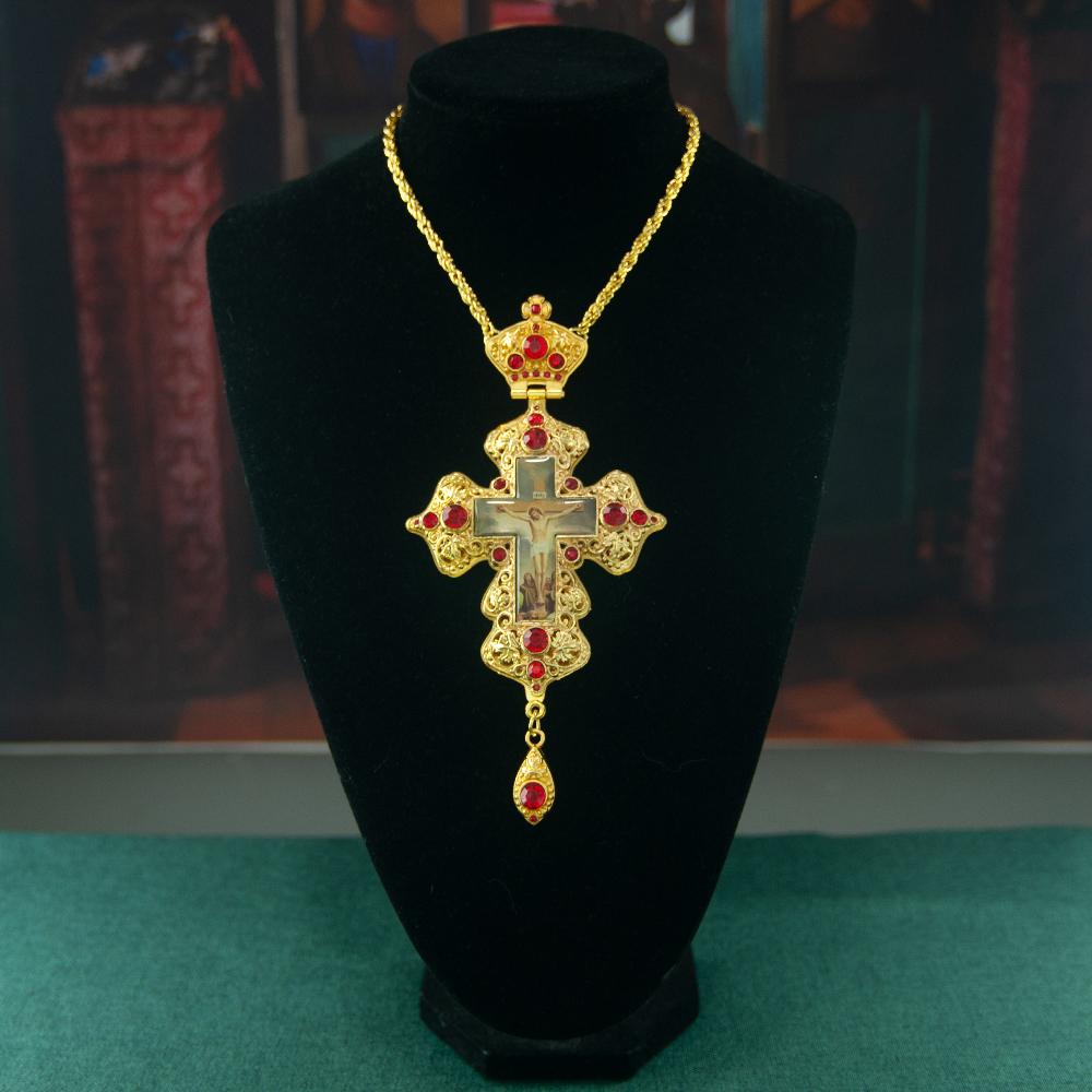 Religious Hollowing Process Used In Crafting Greek Orthodox Church Bishop's Pectoral Cross Necklace for Priest Ordination Gift