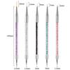 5/20Pcs Nail art Pinsel Design Spitze Malerei Zeichnung Carving Punktierung Stift FlatFan Liner Acryl Gel UV Polnischen maniküre Werkzeuge