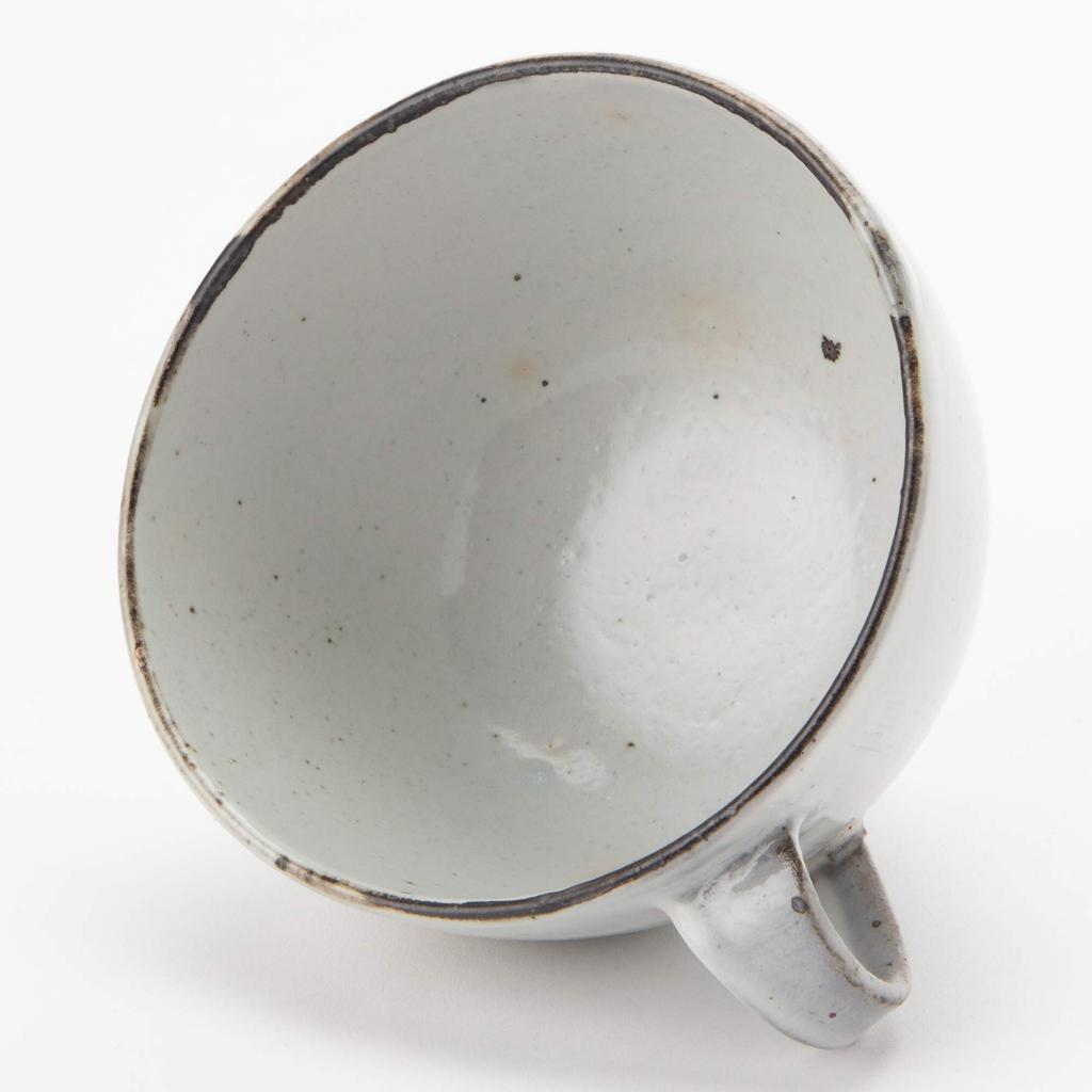 Marui Seito Shigaraki Ware Hechimon Soup Mug, Comb-patterned Powder-glazed