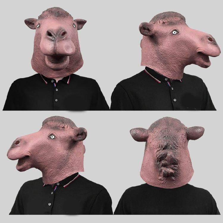 Halloween Costume Camel Head Party Mask Animal Cosplay Latex Mask Camel Mask