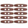 50Pcs 2.0x0.5in 2 Holes Buttons Olive Shape Sewing Buttons Wood Toggle Buttons  DIY Clothing