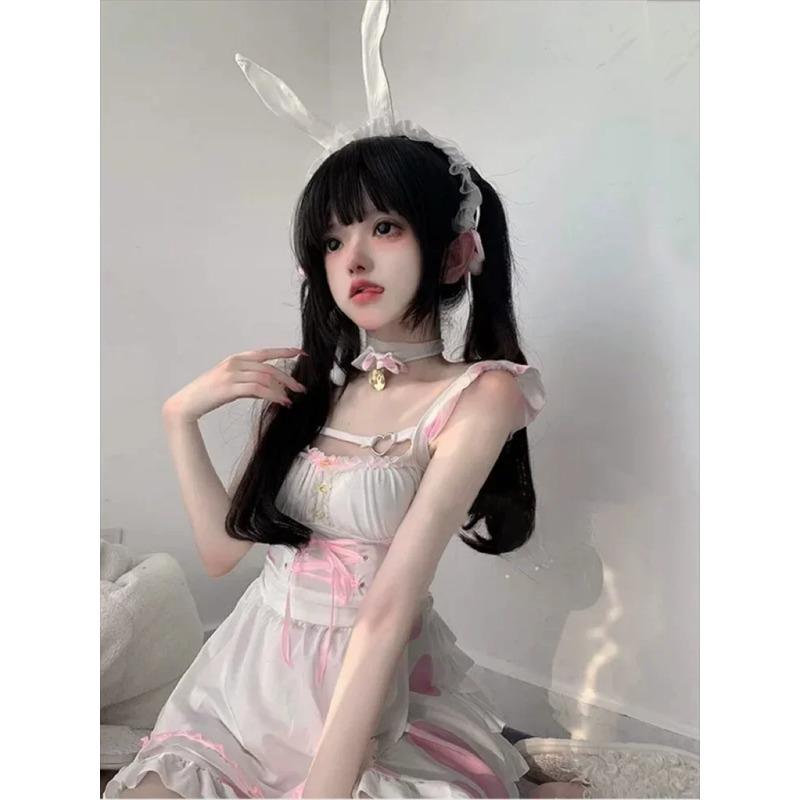 Maid Lolita Kleid Sexy Cosplay Erotische Kostüme Offene Brust Anime Kleidung Plus Exotisches Negligé Outfit Erotik Rollenspiel Kimonos