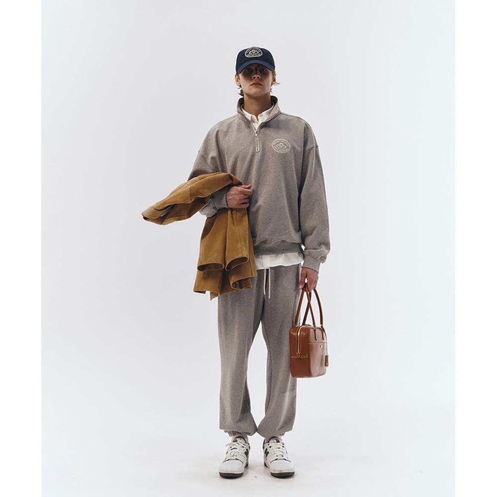 

DUNST UNISEX CUPID HALF ZIPUP SWEATSHIRT MELANGE GREYMUDTS3A104G2