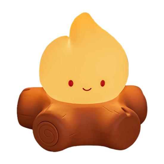 Night Light Long Battery Life USB-C Charging Bonfire Shape BPA-Free