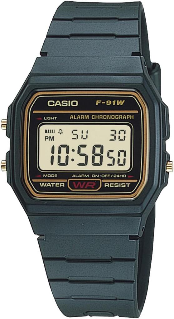 CaSio Men S Watch CaSio Collection Black Gold F 91wg 9qjh