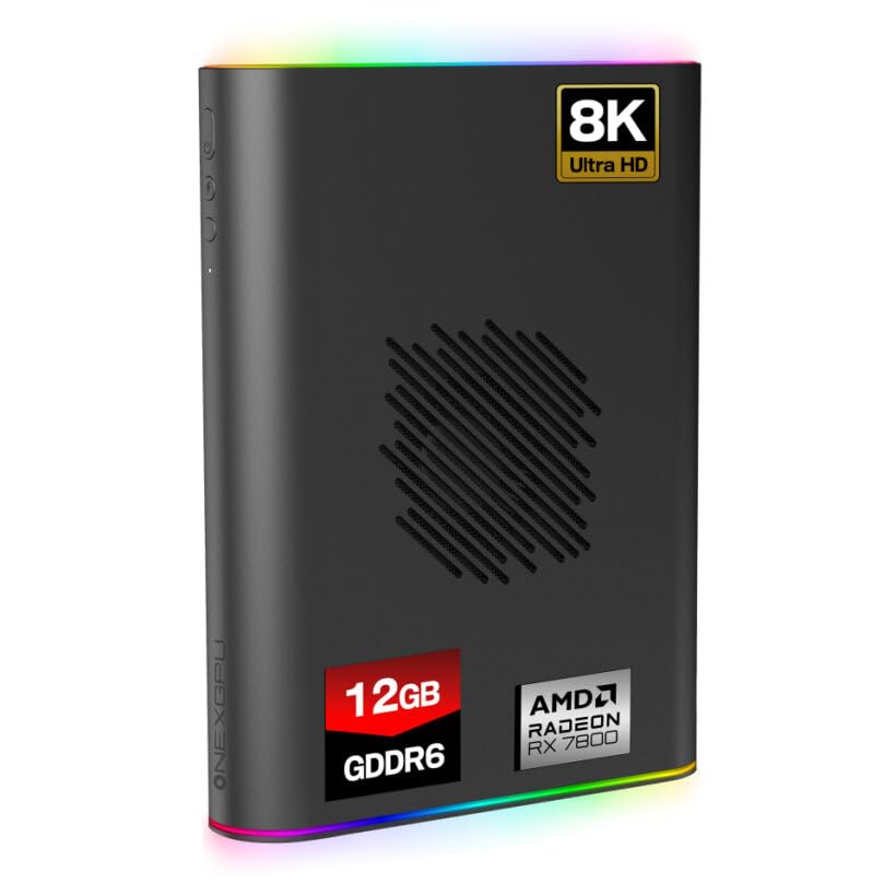 

ONEXGPU2 Портативна eGPU Зовнішня Графічна Плата Функція USB-хаба Підключення Відеовихід Порт Провідної Мережі Обладнана Слотом Розширення SSD RX 7800M GDDR6