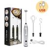 1PC Wireless Electric Milk Frother With USB Charging Handheld Mini Blender For Coffee Cappuccino Cream Portable Mixer 3 Speeds
