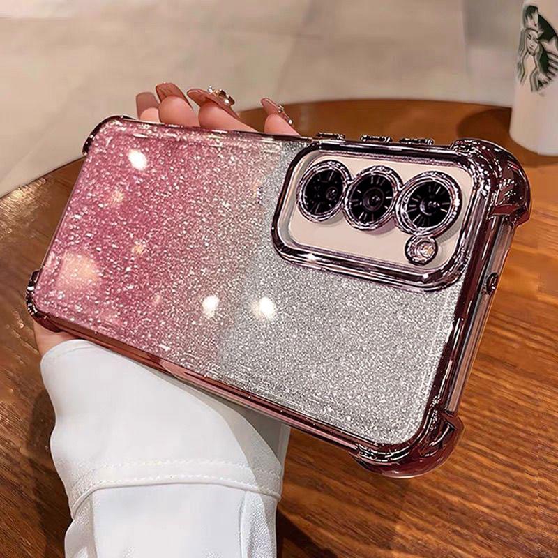 Realme14x Case Glitter Phone Cover For OPPO Realme 14x 12 14 Pro Plus C61 C53 C51 Note 50 60 Back Transparent Luxury Women Case