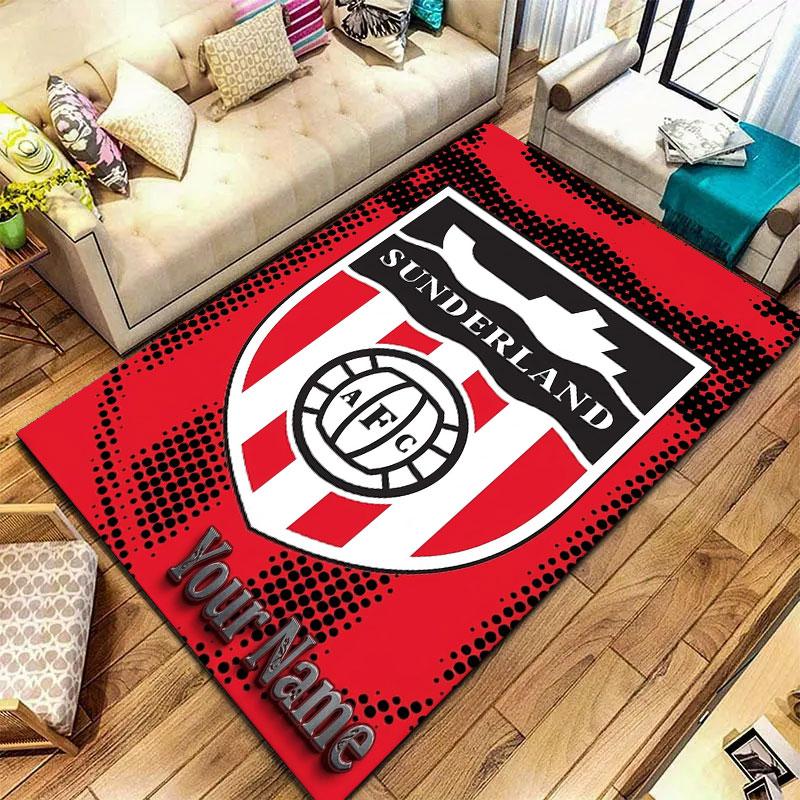 Sunderland A.F Custom Name Carpet Rug for Living Room Bedroom Home Sofa Decoration,Kids play Non-slip Floor Mat