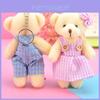 Llavero de pareja de ositos de peluche para decorar pasteles de boda o como regalo de San Valentín.