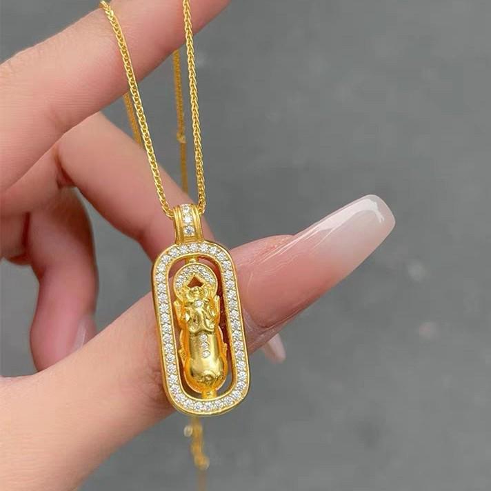 Wei Xue Алмазный Пиксиу Вращающийся Ваджра Подвеска Ожерелье Pixiu Rotating Vajra Pendant (Pendant Only)