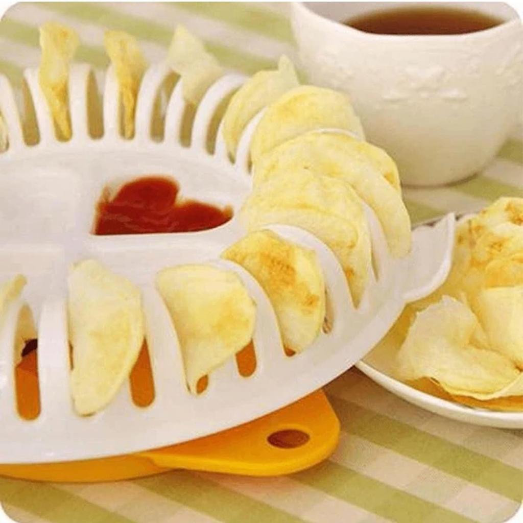 Microwave Oven Potato Chip Maker, Potato Chips Baking Tray, DIY Snack Food Rack Kitchen Tools, Dining & Bar Baking Sheet Organizer