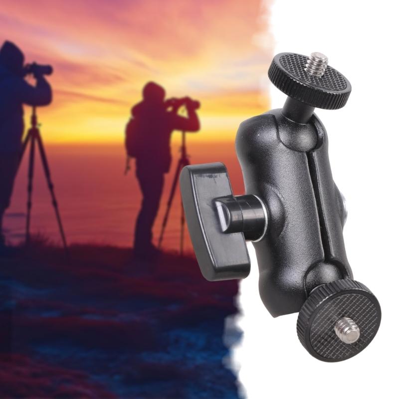 1/4inch Male To Male Thread Adapters 360 Degree Rotation Aluminum Alloy For Camera Tripods Mic Stand Speaker Display Mount