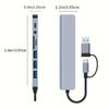 8-IN-2 USB A & USB C Hub Type-C Docking Station Multiport Adapter USB 3.0 Fast Data Transfer SD TF