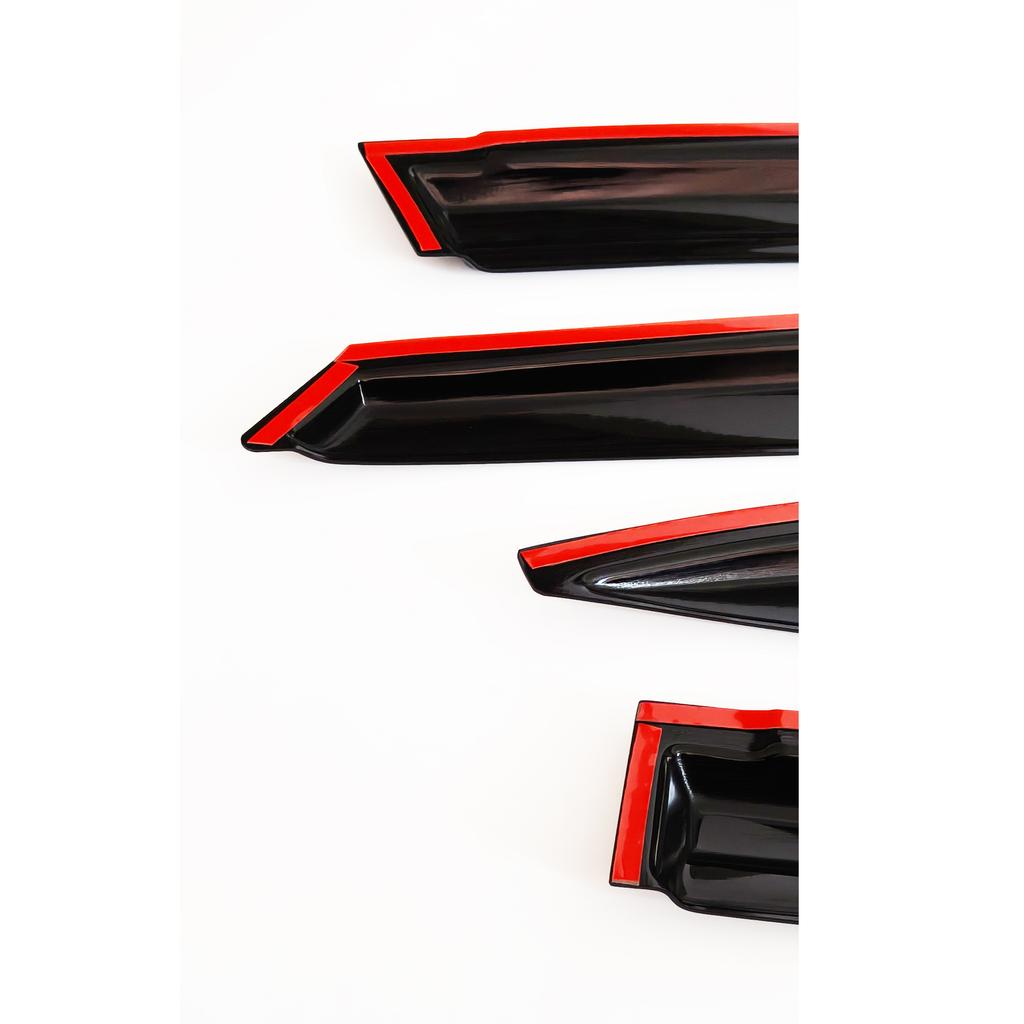 Window Visor for Honda Civic 2001-2005 Sedan 5-Doors | 4pcs Rain Guard Wind Deflector | Car Weather Shield Accessory