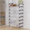 7-Tier Stainless Steel Shoe Rack - Dustproof, Durable Shoe Cabinet Organizer for Home, Bedroom, Office, Kitchen Storage, Shoe Storage Organizer