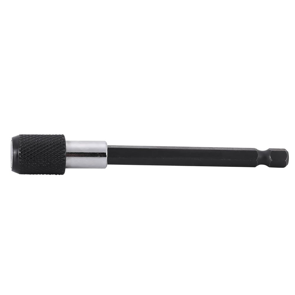 1/4 Inch Hex Shank Quick Relse Screwdriver Drill Bit Holder (black Knurling 100MM)