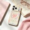 Pink Edge Butterfly Is Suitable for Anti-drop iPhone17Pro Mobile Phone Case Female 17PROMAX Apple 16 Protective Case New Model