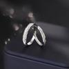 Minimalist Geometric Couple Rings Set Women Men Adjustable Open Band Sterling Daily Wear Valentines Gift