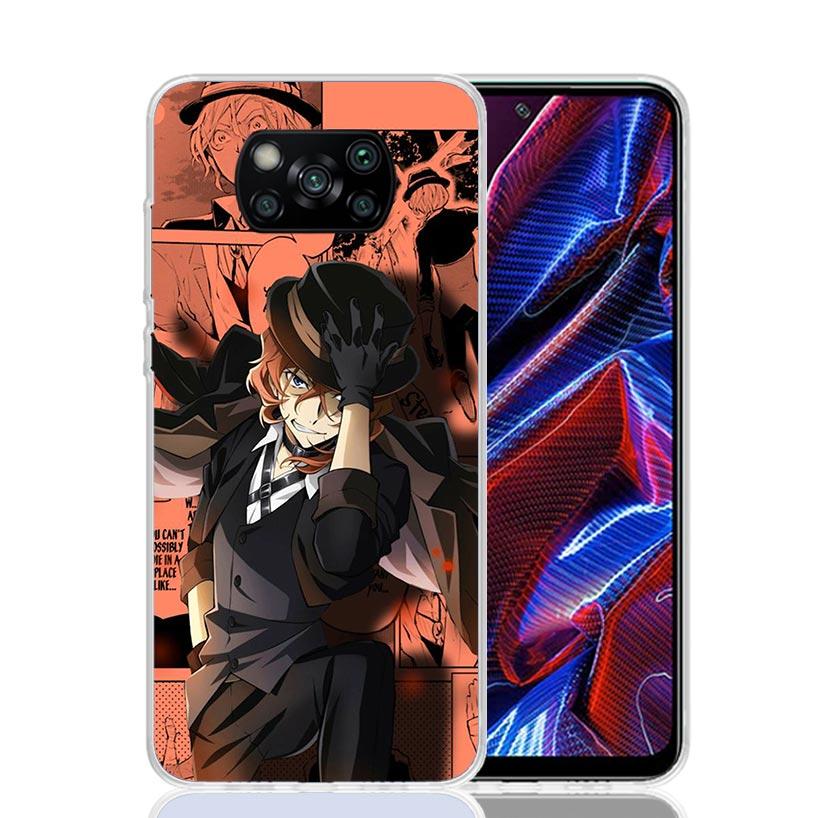 Bungo Stray Dogs Manga Phone Case For Xiaomi Poco X7 X6 X5 Pro F7 Ultra Redmi 15C 15 13 13C 12 12C 10 10A 10C 9 9A 9C 9T Cover P