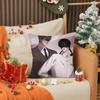 Anime Boys' love Pillow Case Anti-dustmite Pillow Invisible zipper silky short plush Sofa cushion cover