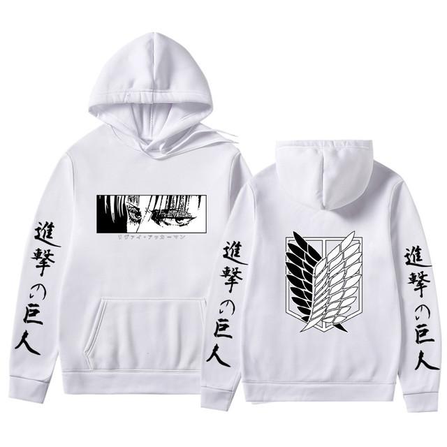 Mangas compridas femininas japão anime ataque em titã moletom com capuz harajuku moletom com capuz streetwear roupas