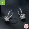 Classic One-Carat Moissanite Ear Buckle With Certificate, Noble And Elegant S925 Silver-Plated Platinum Earrings