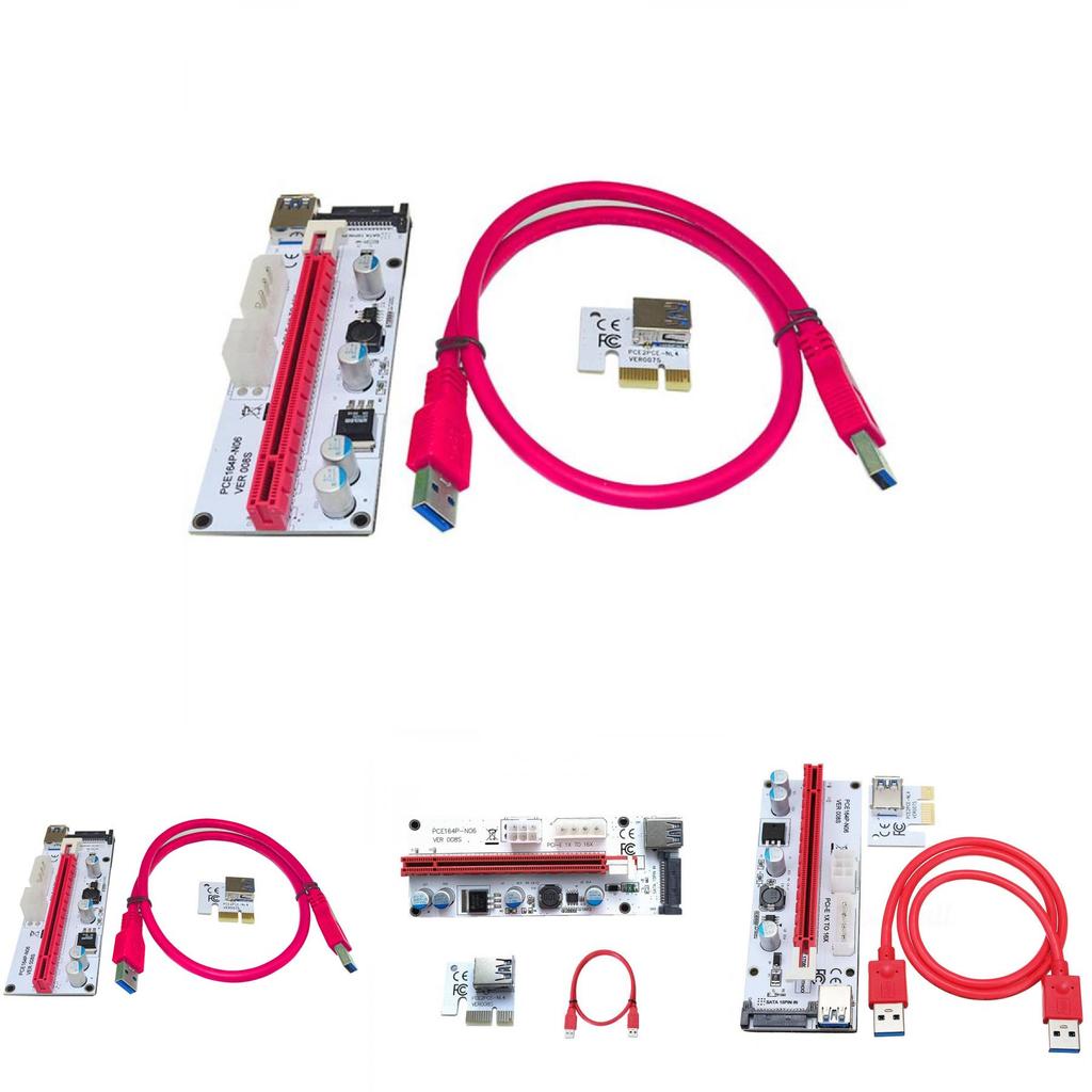 Pcie Pci-e Express 1x Auf 16x Gpu Verlängerungs-Riser-Karten-Adapter Btc Eth