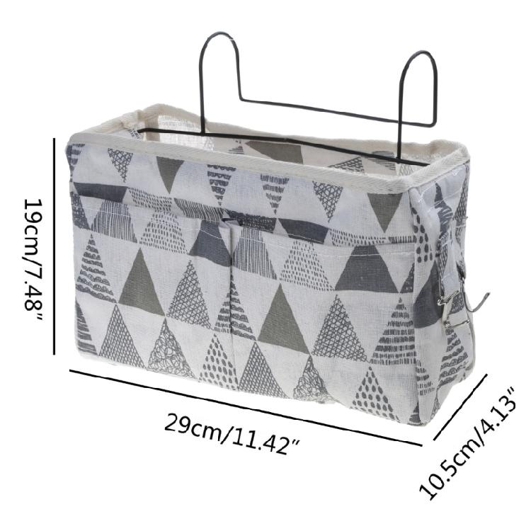 Bedsides Hanging Storage Unit Featuring Hooks and Shelves for Organizing Items