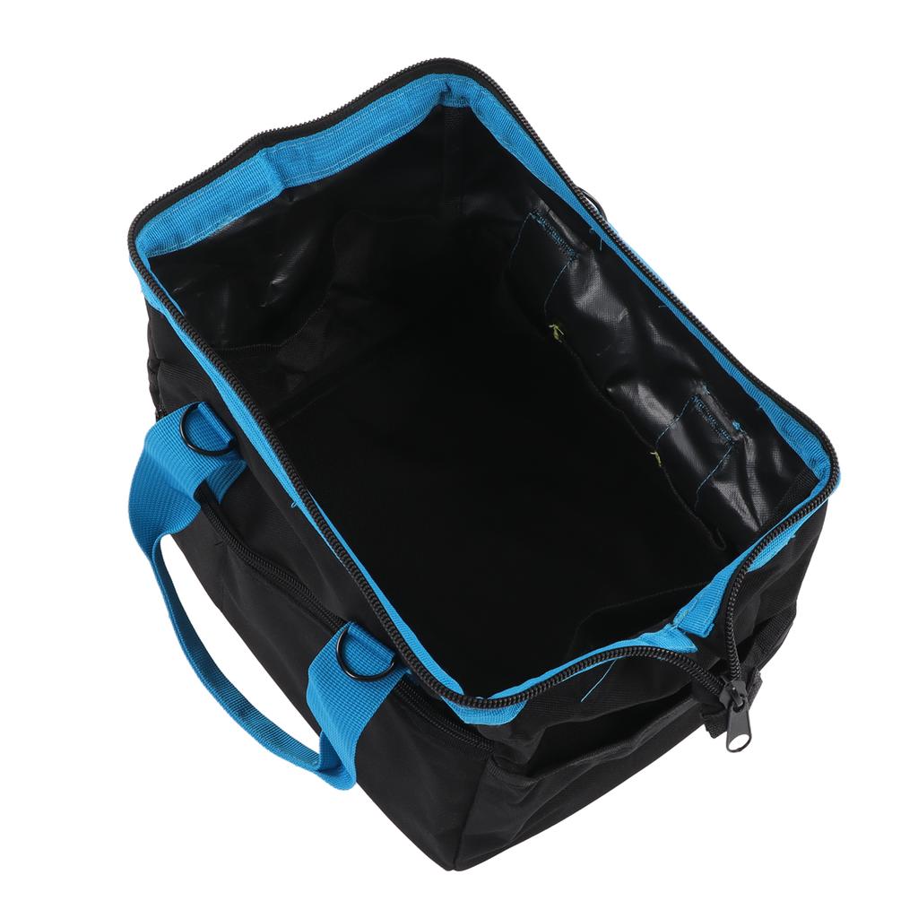 Tool Bag Wide Mouth Large Capacity Waterproof Handbag Oxford Cloth for Wrench Screwdriver 14in