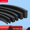High-Temperature Resistant Black Rubber Edge Strip: Pressure-Resistant Cover, Glass Buffer, Shock Absorption, Sealing Gasket