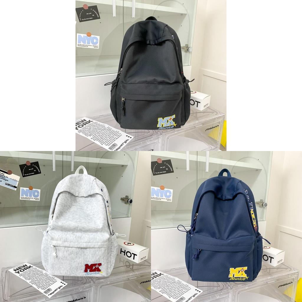 Vintage American Style Letter Embroidered Backpack For School And Travel