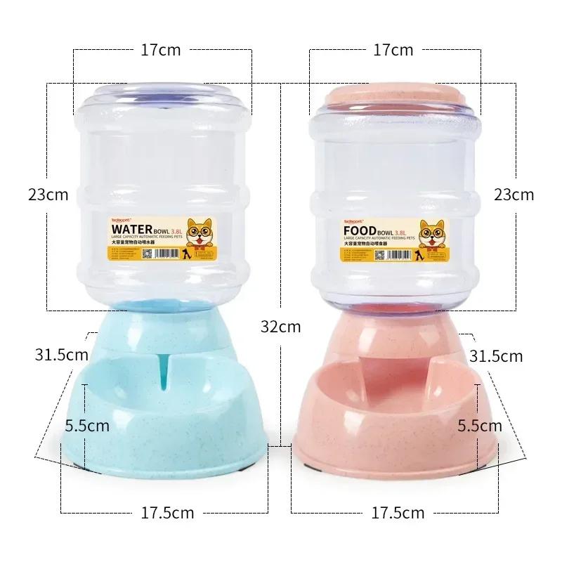 Pet Supplies Pet Food Utensils Cat Pet Bowl Cat Food Dish 3.8L Large Capacity Automatic Pet Feeder Pet Supplies Dog Feeders