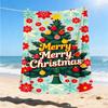 1pc Christmas Tree Decorations Outdoor Flannel Blanket , Machine Washable Perfect Gift for Birthday , Holiday Travel Accessory , Durable Material