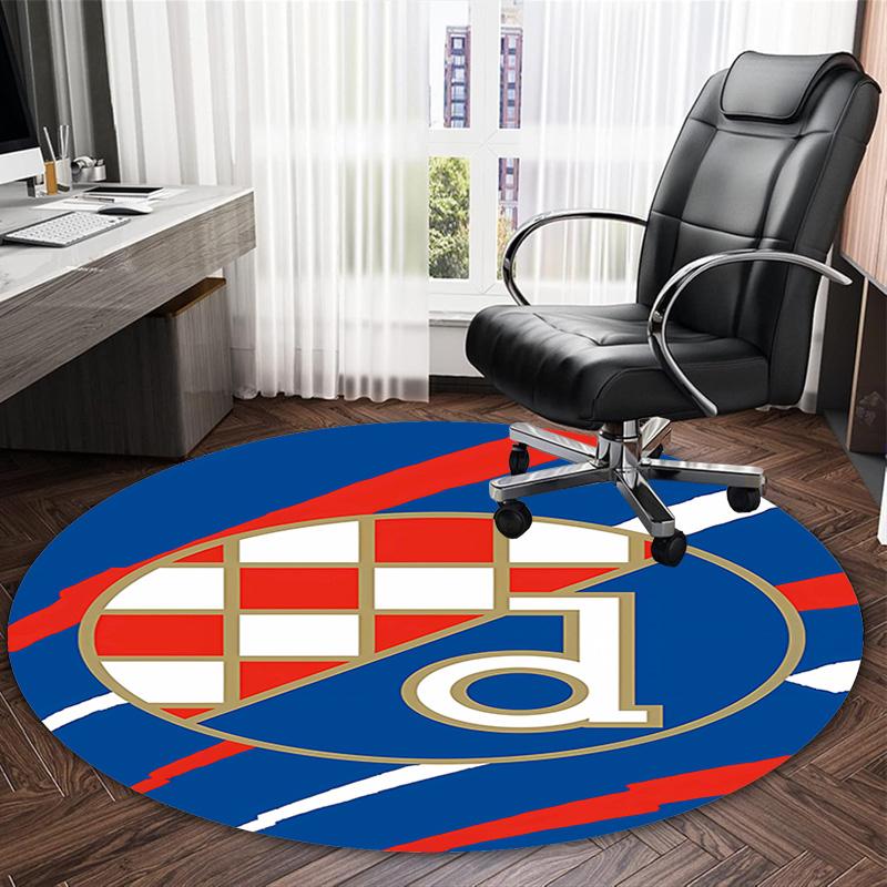 1 pezzo Squadra di Calcio (55) Tappeto Rotondo Stampato Tappeto Rotondo per Sedia Adatto per Camera da Letto Soggiorno Tappeto Decorativo per la Casa