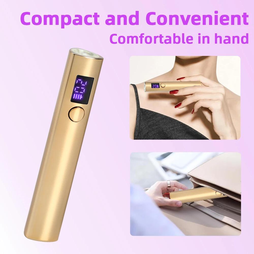 Handheld UV Led Nail Lamp Nail Dryer Nail Light For Curing All Gel Polish Rechargeable Quick Drying Manicure Lamp Nail Art Tools
