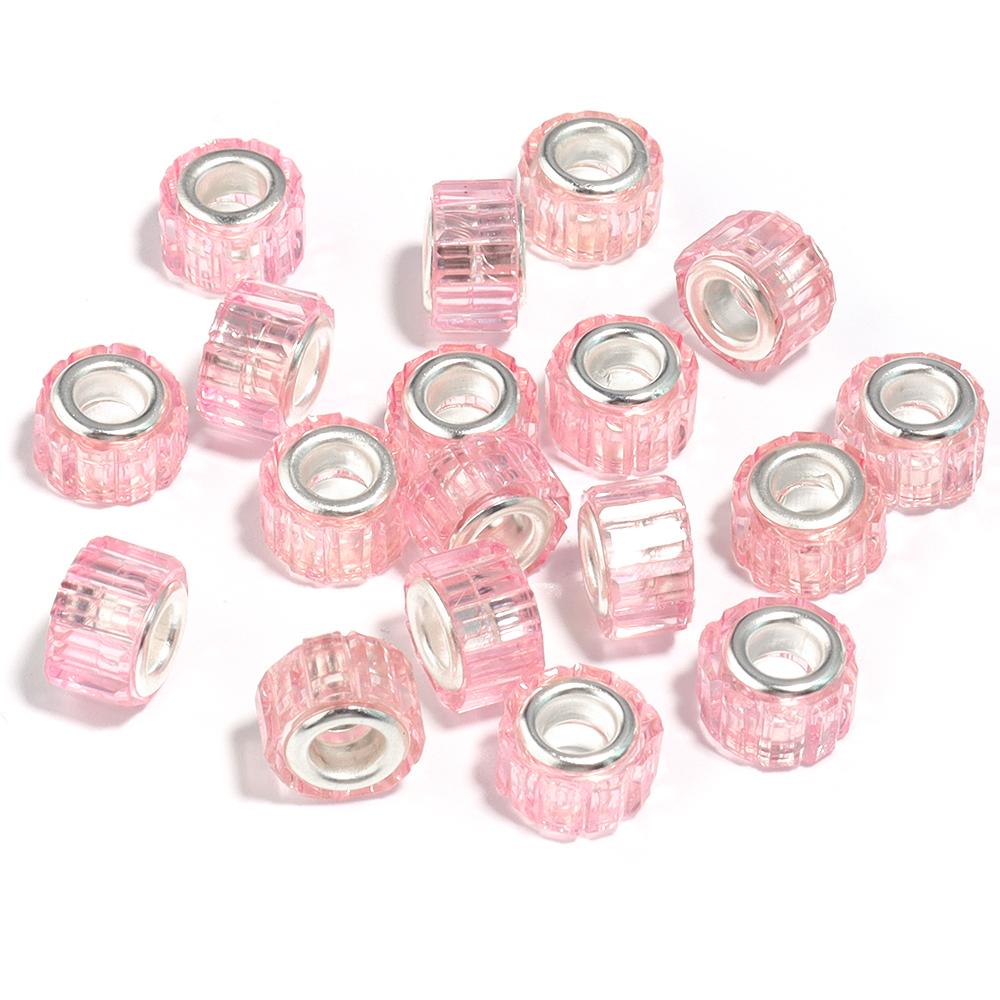 20pcs 11x8mm Resin Beads Candy Color Cylindrical Big Hole Loose Spacer Bead for Jewelry Making DIY Bracelet Necklace Accessories