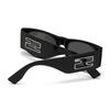  New Modern Retro Large Square Frame Metal Accessories Sunglasses 9217